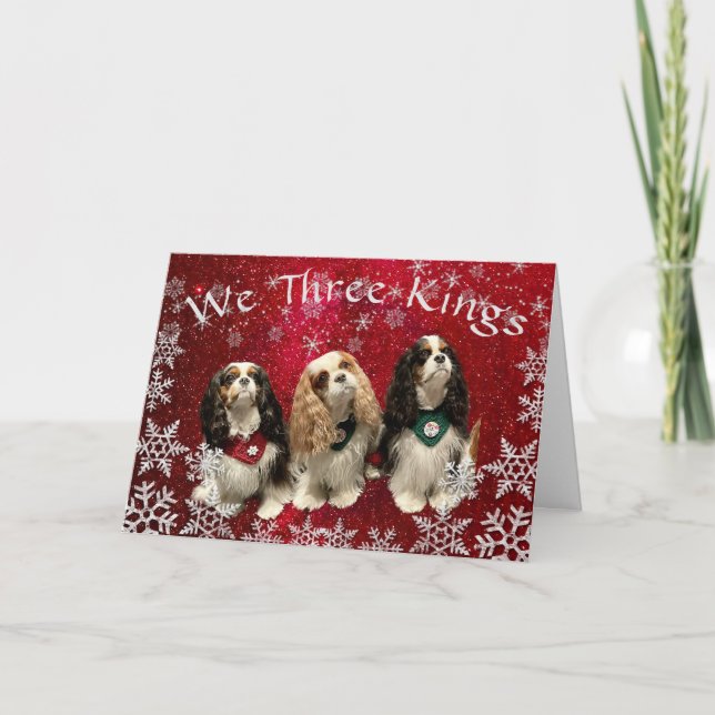 Cavalier King Charles Spaniel Christmas Card (Front)