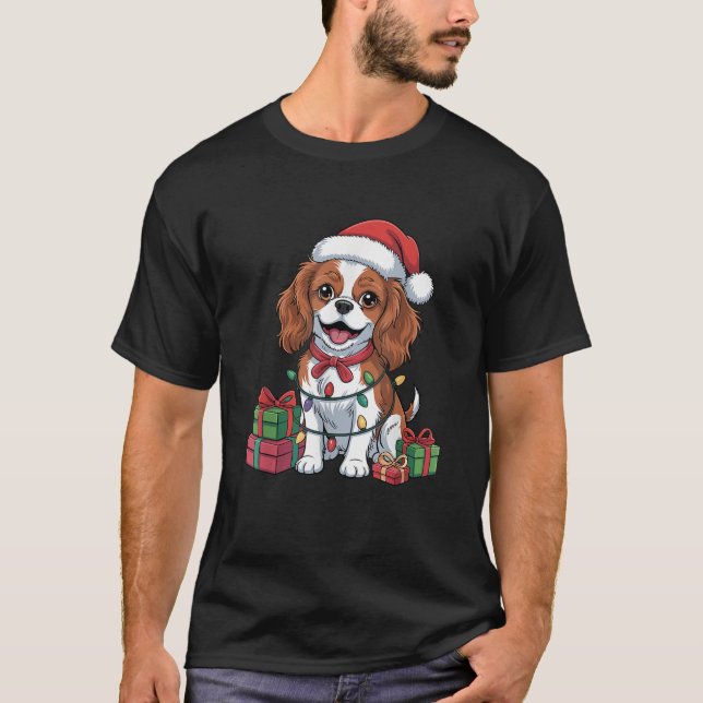Cavalier King Charles Spaniel Christmas Dog Lover  T-Shirt (Front)