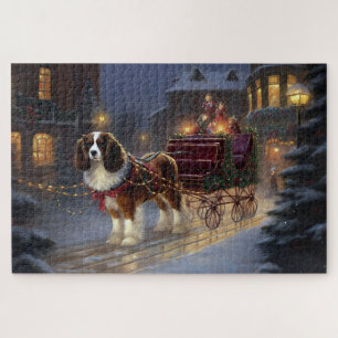 Cavalier King Charles Spaniel Christmas Festive Jigsaw Puzzle