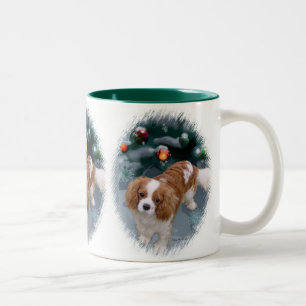 Cavalier King Charles Spaniel Christmas Gifts Two-Tone Coffee Mug