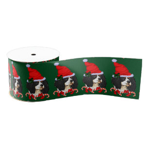 Cavalier King Charles Spaniel Christmas Grosgrain Ribbon