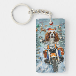 Cavalier King Charles Spaniel Christmas Key Ring