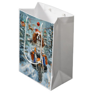 Cavalier King Charles Spaniel Christmas Medium Gift Bag