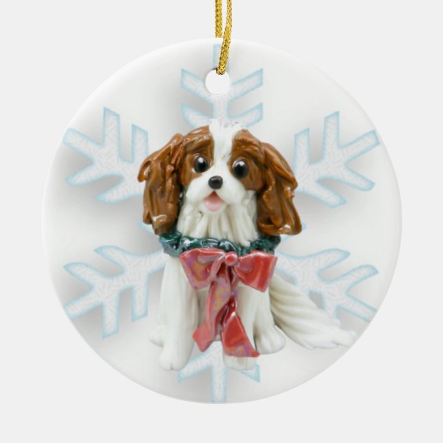 Cavalier King Charles Spaniel Christmas ornament (Front)