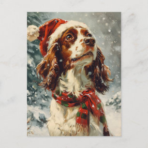 Cavalier King Charles Spaniel Christmas Postcard