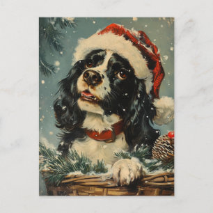 Cavalier King Charles Spaniel Christmas Postcard