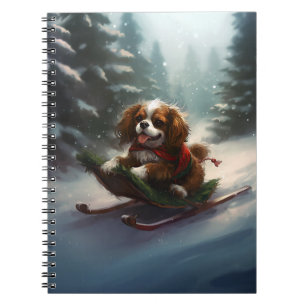 Cavalier King Charles Spaniel Christmas snow Notebook