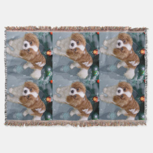 Cavalier King Charles Spaniel Christmas Throw Blanket