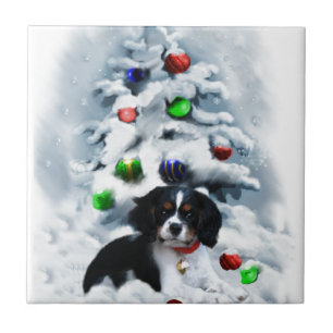 Cavalier King Charles Spaniel Christmas Tile
