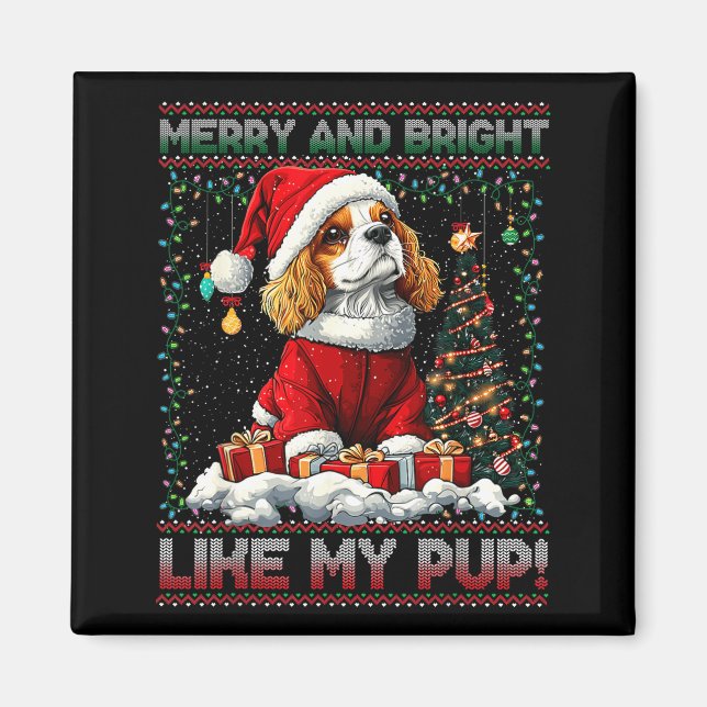 Cavalier King Charles Spaniel Christmas Tree Decor Magnet (Front)