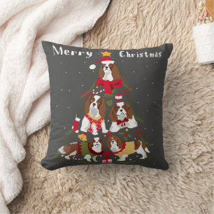 Cavalier King Charles Spaniel Christmas Tree Xmas Cushion