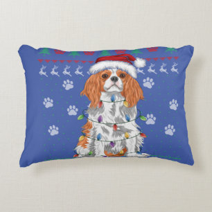 Cavalier King Charles Spaniel Christmas Ugly Sweat Decorative Cushion