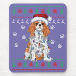 Cavalier King Charles Spaniel Christmas Ugly Sweat Mouse Pad