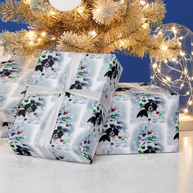 Cavalier King Charles Spaniel Christmas Wrapping Paper (Holidays)