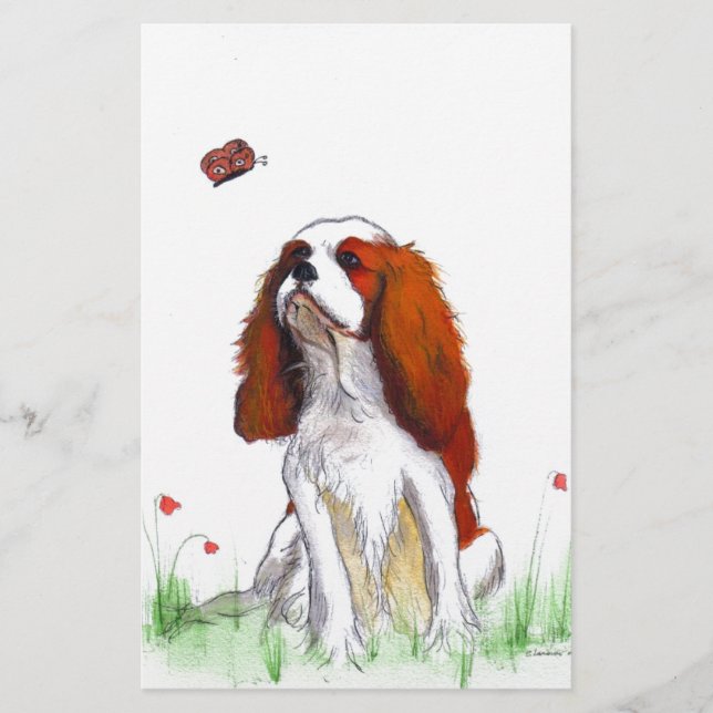 Cavalier King Charles Spaniel CKC Stationery (Front)