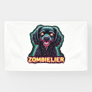 Cavalier King Charles Spaniel CKCS Zombie Dog Hall Banner