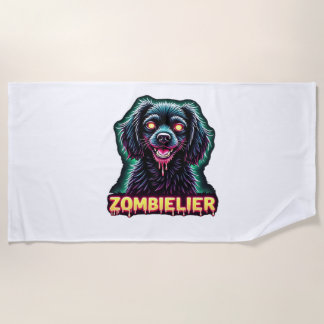 Cavalier King Charles Spaniel CKCS Zombie Dog Hall Beach Towel