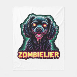 Cavalier King Charles Spaniel CKCS Zombie Dog Hall Fleece Blanket