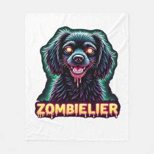 Cavalier King Charles Spaniel CKCS Zombie Dog Hall Fleece Blanket