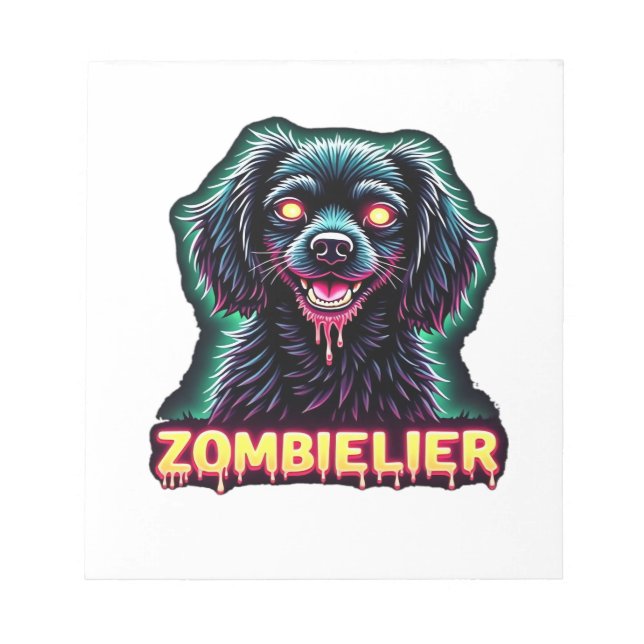 Cavalier King Charles Spaniel CKCS Zombie Dog Hall Notepad (Front)