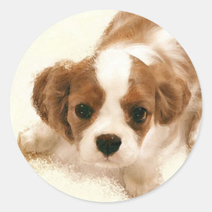 Cavalier King Charles Spaniel Classic Round Sticker