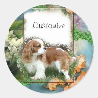 Cavalier King Charles Spaniel Classic Round Sticker