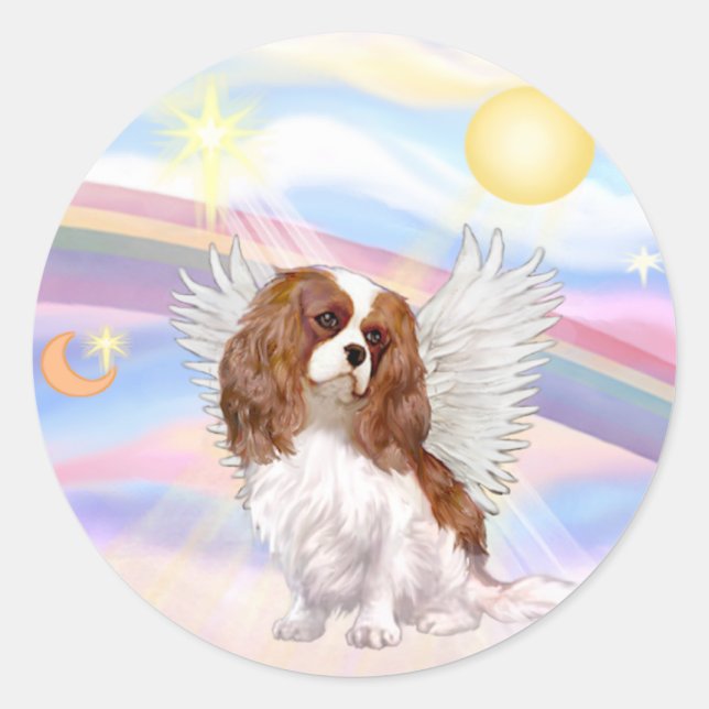 Cavalier King Charles Spaniel Classic Round Sticker (Front)