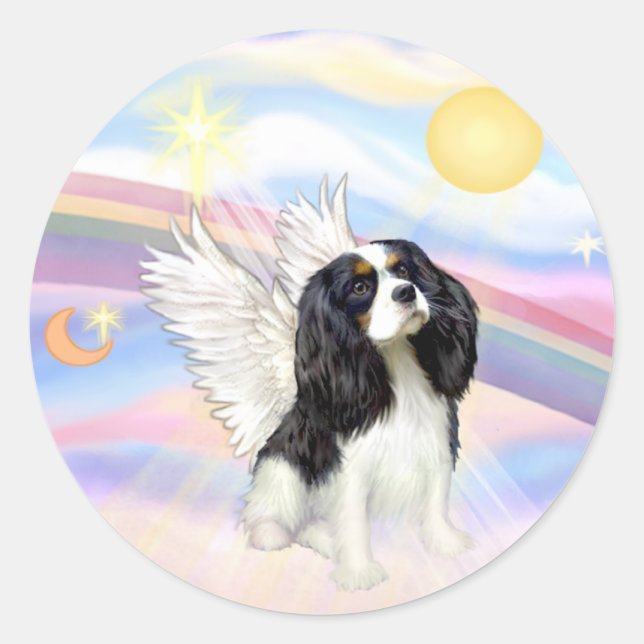 Cavalier King Charles Spaniel Classic Round Sticker (Front)