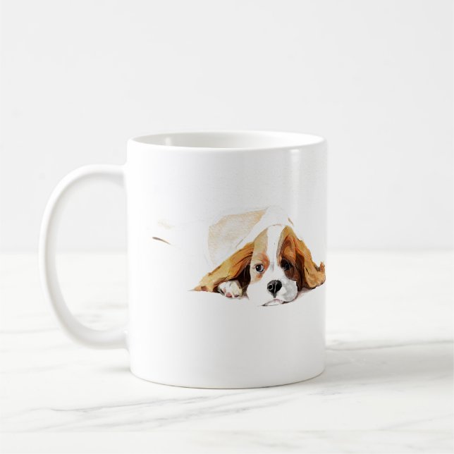 Cavalier King Charles Spaniel Coffee Mug, Dog Gift Mug (Left)