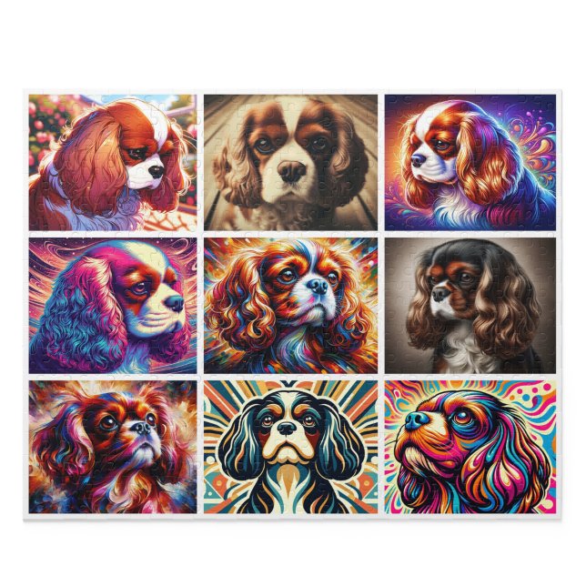Cavalier King Charles Spaniel Collage Puzzle (Cavalier King Charles Spaniel Puzzle: Collage Comfort Spaniel Jigsaw)