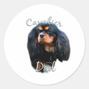 Cavalier King Charles Spaniel Dad 2 Classic Round Sticker