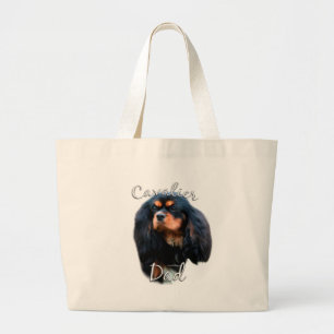 Cavalier King Charles Spaniel Dad 2 Large Tote Bag