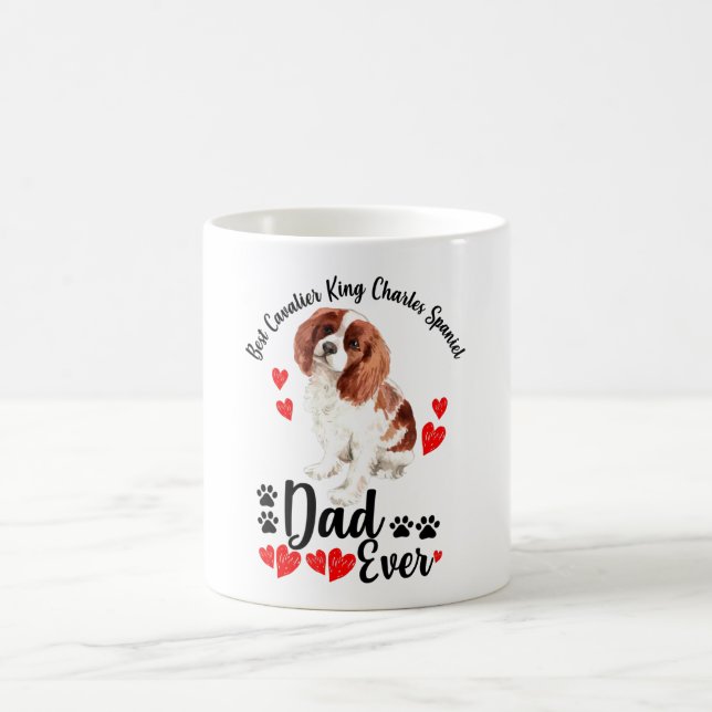 Cavalier King Charles Spaniel Dad Ever Coffee Mug (Center)
