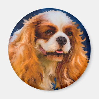 Cavalier King Charles Spaniel Dog Art - Chelsea Magnet