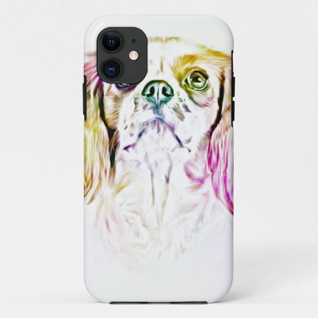 Cavalier King Charles Spaniel Dog Art Painting Case-Mate iPhone Case (Back)