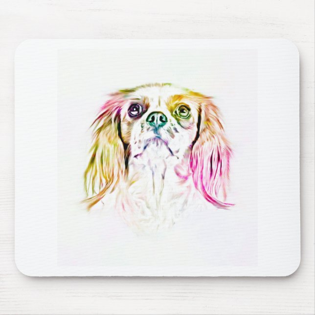 Cavalier King Charles Spaniel Dog Art Painting Mouse Pad (Front)