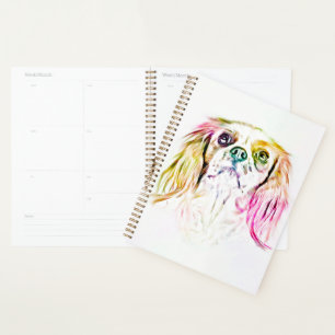 Cavalier King Charles Spaniel Dog Art Painting Planner