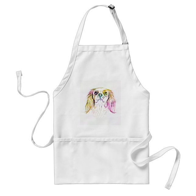 Cavalier King Charles Spaniel Dog Art Painting Standard Apron (Front)