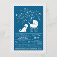 Cavalier King Charles Spaniel Dog Baby Shower Boy