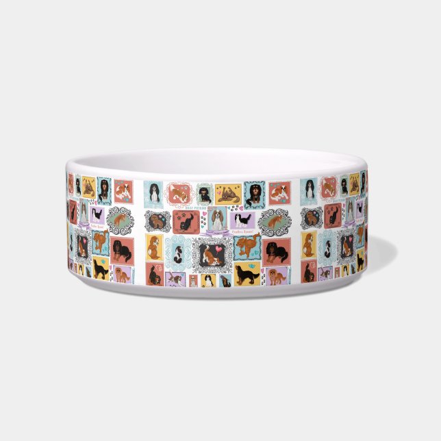 Cavalier King Charles Spaniel Dog Bowl (Front)