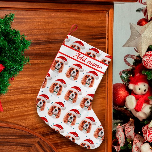Cavalier King Charles Spaniel Dog Breed Christmas Small Christmas Stocking (Creator Uploaded)