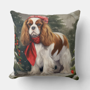 Cavalier King Charles Spaniel Dog Christmas Cushion