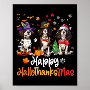 Cavalier King Charles Spaniel Dog Halloween Christ Poster