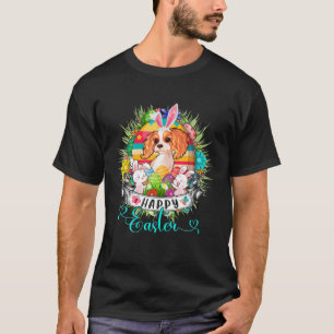 Cavalier King Charles Spaniel Dog In Easter Eggs B T-Shirt