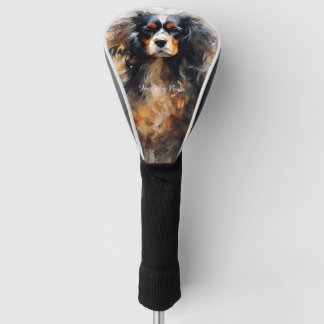 Cavalier King Charles Spaniel Dog in the wind 004 Golf Head Cover
