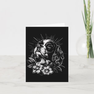 Cavalier King Charles Spaniel Dog Lover Retro Styl Card
