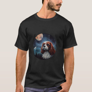Cavalier King Charles Spaniel Dog Mountain Stars A T-Shirt