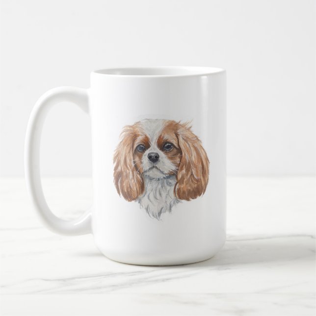 Cavalier King Charles Spaniel Dog Mug | 15 oz (Left)