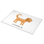 Cavalier King Charles Spaniel Dog Personalised Placemat (On Table)