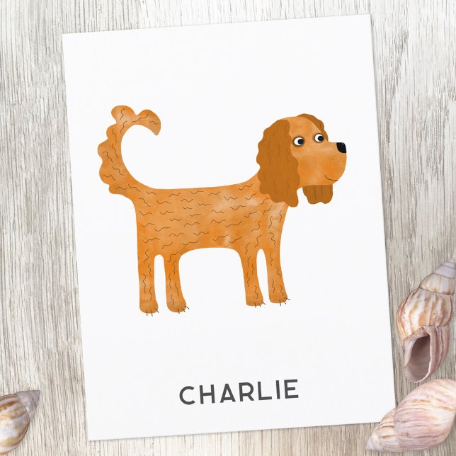 Cavalier King Charles Spaniel Dog Personalised Postcard (Creator Uploaded)